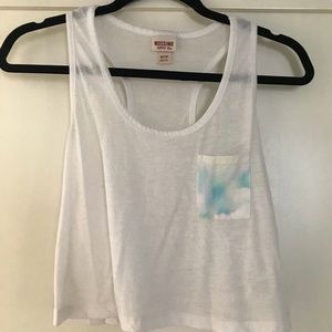 Cropped flowy tank - tie dye pocket